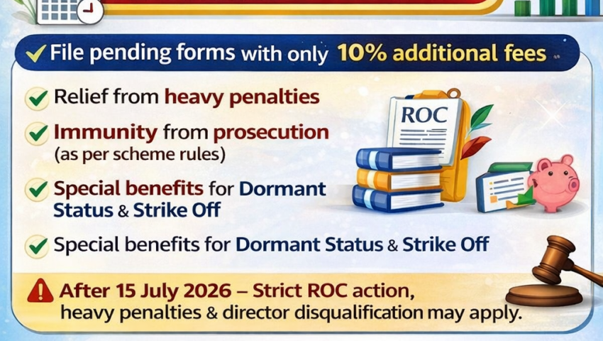 MCA Compliance Relief 2026 | ROC Filing Scheme India